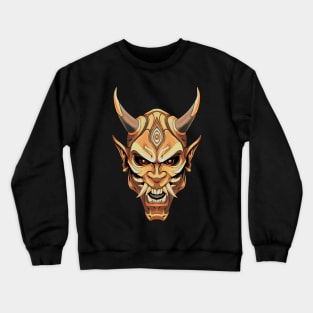 Golden Oni Mask Crewneck Sweatshirt